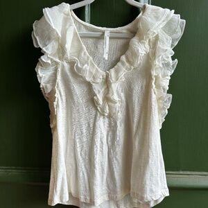 Anthropologie sleeveless ruffle top